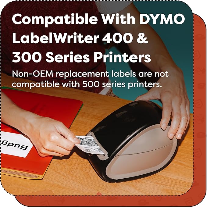 Aegis Adhesives - Compatible Direct Thermal Labels Replacement for DYMO 30334 (2-1/4" X 1-1/4") Barcode, UPC - Use with Labelwriter 450, 450 Turbo, 4XL Printers (12 Rolls)