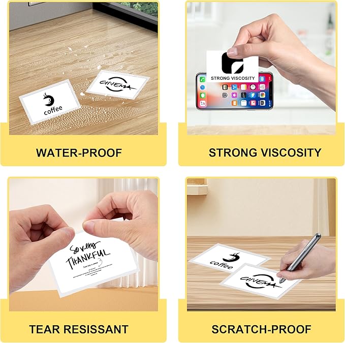 Labels Tape, 6 Rolls(750PCS) Thermal Label Sticker for B21/B3S/B1 Printer Waterproof Sticker Paper Business Shipping Address Labeling Replacement with Self-Adhesive (40 x 60mm-125PCS)