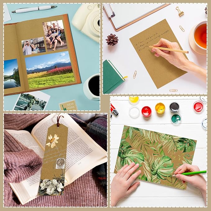 30 Sheets Brown Cardstock Paper 8.2 x 11.6, 230gsm/85lb Kraft Card Stock Paper for Scrapbook, Craft, Cards Making, Menus, Invitations