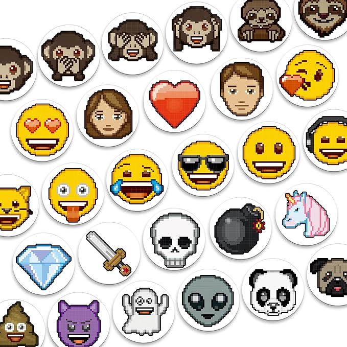 MORCART 28Pcs Emoji Fridge Magnets Cute Locker Accessories Decorative Refrigerator Magnets for School Whiteboard Home Kitchen Office - Gift for Teachers Friends Family EM-027