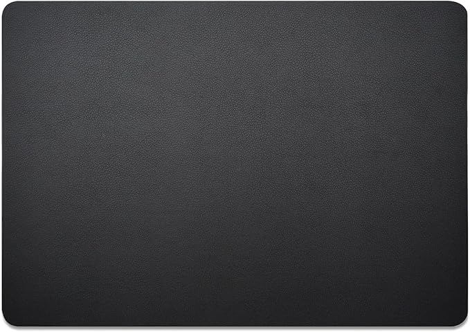 Nekmit Leather Desk Blotter Pad 17 x 12 Inches, Flat, Non-Slip, Waterproof, Black