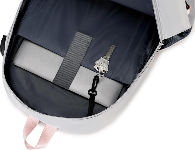 Cute Backpack for Girl Teenager Daily Backpack Women Backpack Purse Grey
