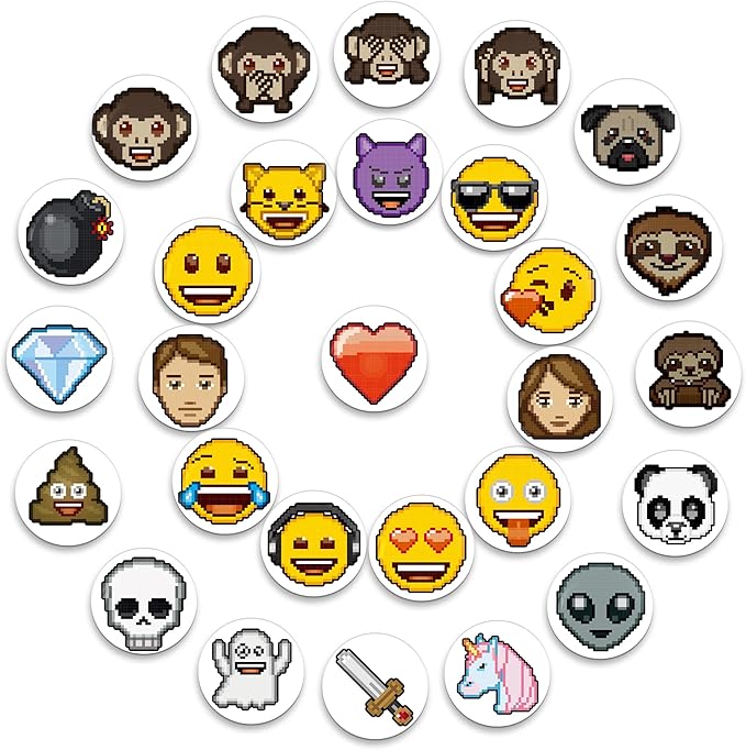 MORCART 28Pcs Emoji Fridge Magnets Cute Locker Accessories Decorative Refrigerator Magnets for School Whiteboard Home Kitchen Office - Gift for Teachers Friends Family EM-027