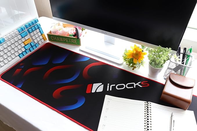 iRocks C23 Extended Gaming Mouse Pad, Table Pad, Desk Mat, Waterproof, Durable Surface, Compatible with All Mice – 31.5” x 11.81”