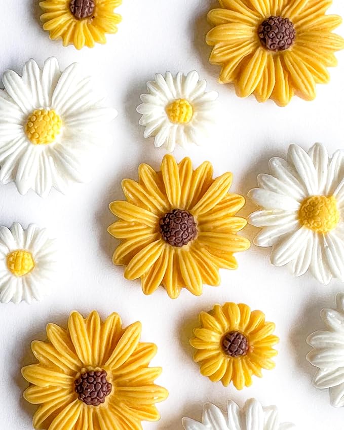 16 pcs -Cute Daisy Magnet, Small Flower Magnet for Fridge and Locker, Whiteboard, and Decoration (16 pcs - Daisy)