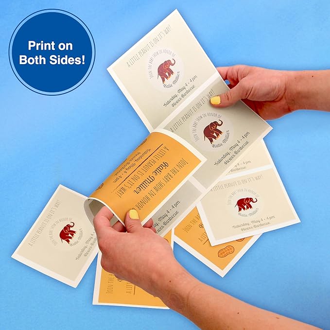 PrintWorks Blank Printable Postcards for Mailing & Printing - 1000 Cards (4.25" x 5.5" Post Card Size) - 4 per Sheet - 250 Sheets (8.5” x 11”) - Made in the USA - No Envelope Needed - White (04299)