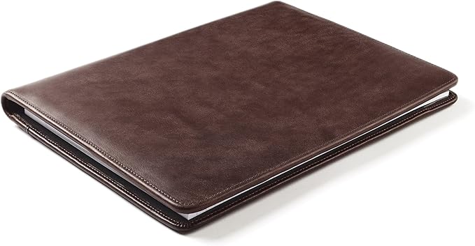 Leatherology Premium Mahogany Standard Padfolio with Pen Loop