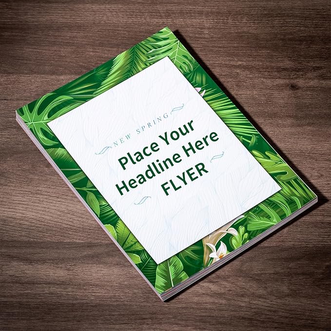 Customized Flyer Paper for Business Personalized A4 Flyer with Your Photo Logo Text Glossy Paper Printing Flyers for Advertising, Customized printing on one or both sides (500, 1000, 2000 Sheets)