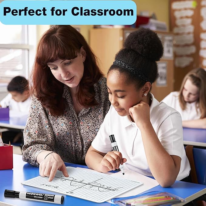 Dry Erase Markers Bulk, Chisel Tip Whiteboard Markers, Low Odor Thick Dry Markers, 50 Black Color for Kids/Teachers, Classroom, Office & Home Use