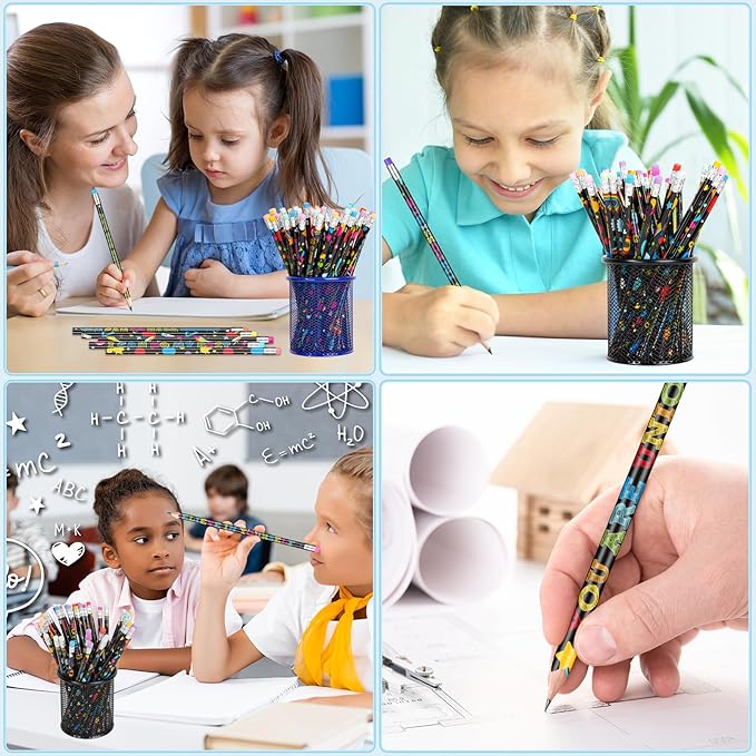 200 Pcs Motivational Pencils Bulk, Fun Inspirational School Pencils for Classroom, Cute Wood Pencils with Encourage Positive Sayings, Back to School Supplies for Kids Student Teacher Classroom Reward