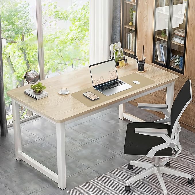 Non-Slip Desk Pad, Desk mat,Waterproof PU Leather Protector, Easy Clean Laptop Mat for Work/Home/Decor (Apricot, 31.5" x 12")