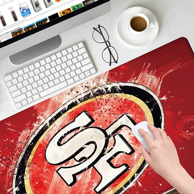Large Mouse Pad Desk Mat for Home Office, Gaming Mousepad Extended Desk pad - Computer Keyboard Mouse Mat with Non-Slip Base and Stitched Edge Office Desk Organizers and Accessories