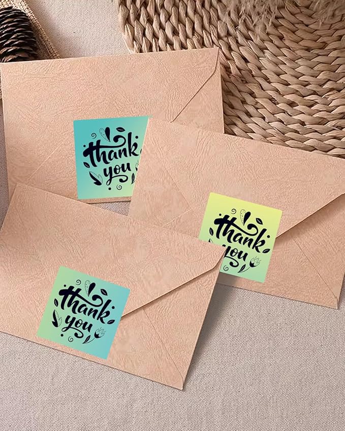 2 inch Square Thermal Labels for T50M/M106/M110/M220/M260 Label Maker, Thermal Printer Labels for Barcode, Shipping, Customized, Direct Thermal Stickers 140 PCS/1 Roll, Gradient Green