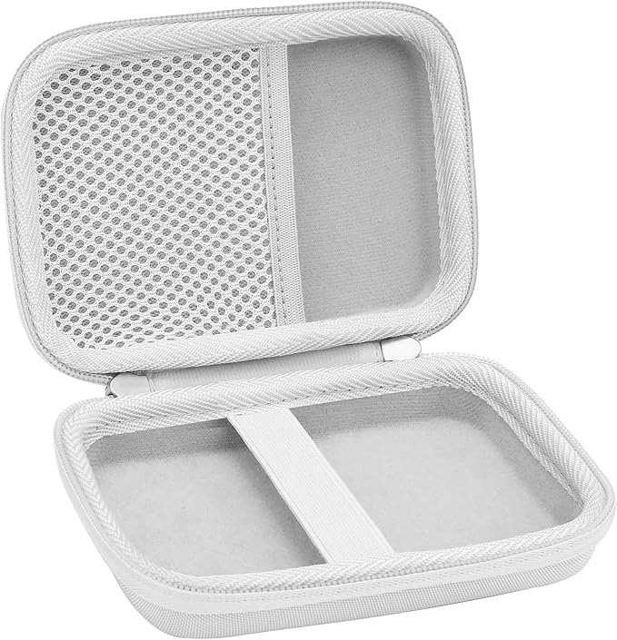 khanka Hard Travel Case Compatible with Liene 2x3” Photo Printer- Mini Instant Portable Photo Printer,Case Only (White)