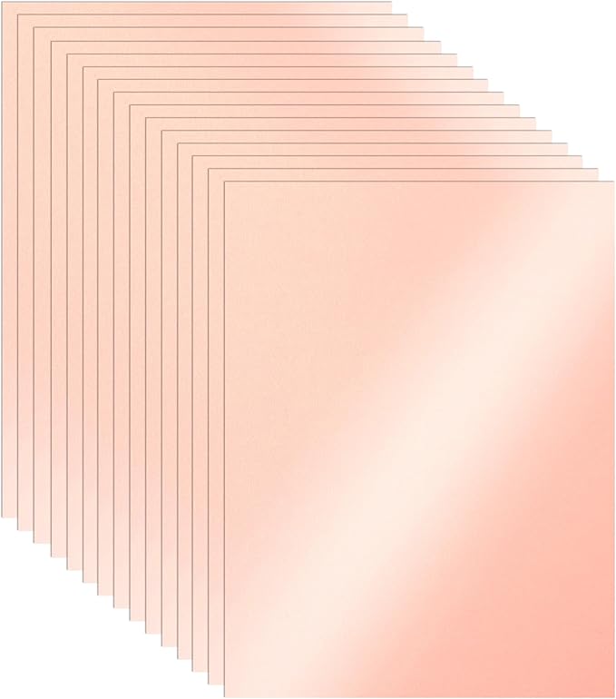 28 Sheets Pink Shimmer Cardstock 8.5 x 11 Craft Paper, 92lb Heavyweight Paper Card Stock for Wedding Invitations, Greeting Cards, Making Cards, Anniversaries