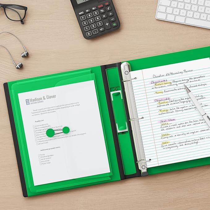 STAPLES 827602 Better 1-Inch D 3-Ring View Binder Green (19063)