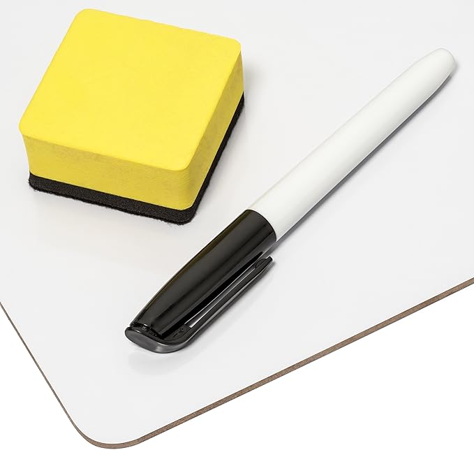 Blue Summit Supplies Double Sided Dry Erase Lapboards, with Markers and Erasers, Personal Whiteboard Slate Classroom Set for Teachers, Students, 9 x 12 Inch, 30 Pack