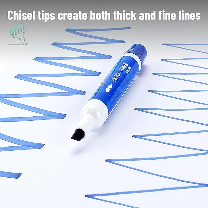 Mr. Pen- Dry Erase Markers Chisel Tip, Low Odor Chisel Tip, 16 Pack, Assorted Colors, White Board Markers Dry Erase Pens