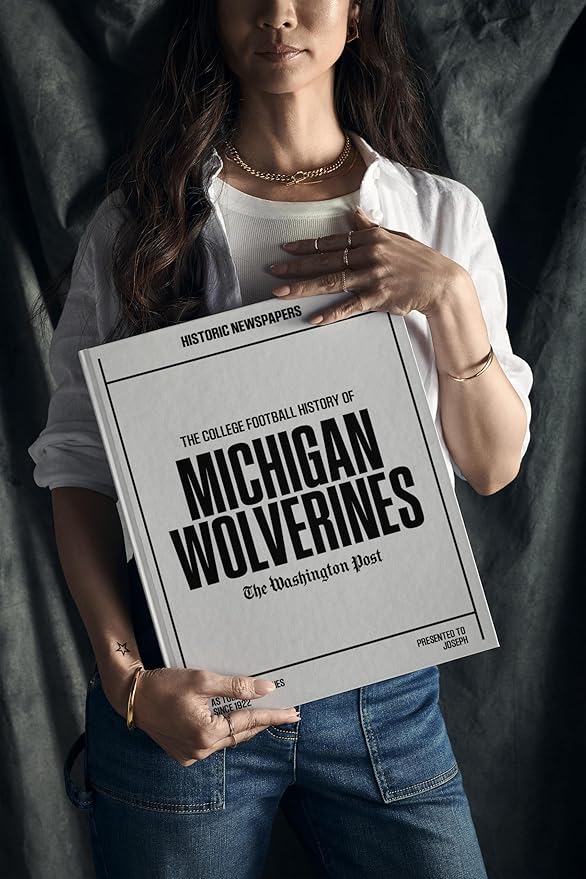 Signature gifts Personalized College Football Newspaper History Book, A3 Large Deluxe Hardcover - College Football Fan, Alumni, Students Keepsake Gift