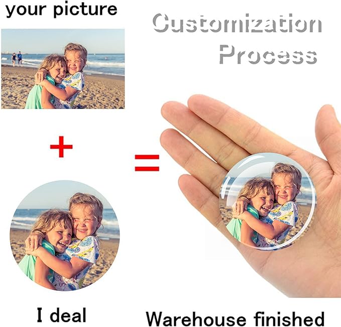 6PCS 50MM Picture Magnets Photo Custom Fridge Magnet Personalized Refrigerator Magnets for Whiteboard Decorative Funny Magnets for Kitchen Office Round Refrigerator Magnets