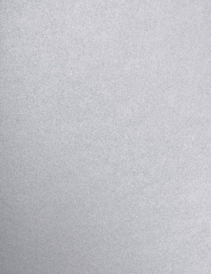 LUXPaper 8.5" x 11" Cardstock | Letter Size | Silver Metallic | 105lb. Cover (192lb. Text) | 50 Qty