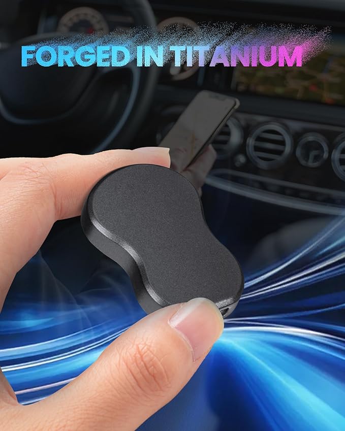 Wireless Carplay Adapter Plug & Play for Apple iPhone iOS 10+ & Cars from 2016+, Auto-Connect Stable Control & No Latency Mini Size with Extension Cable USB & USB-C/Type-C