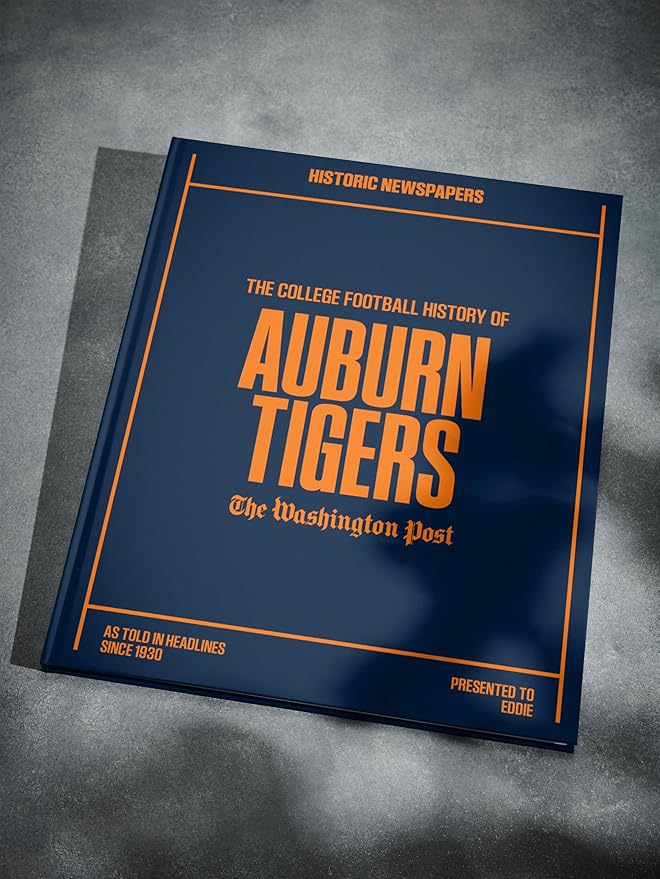 Signature gifts Personalized College Football Newspaper History Book, A3 Large Deluxe Hardcover - College Football Fan, Alumni, Students Keepsake Gift