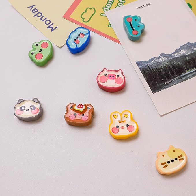 8 Pcs Cute Animal Refrigerator Magnets - Pet Decor for Photos, Notes, Menus | Fridge, Locker & Metal Board
