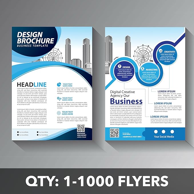 Custom Flyers - Glossy Paper - Multiple Sizes (1 to 1,000 Flyers) (5x7)