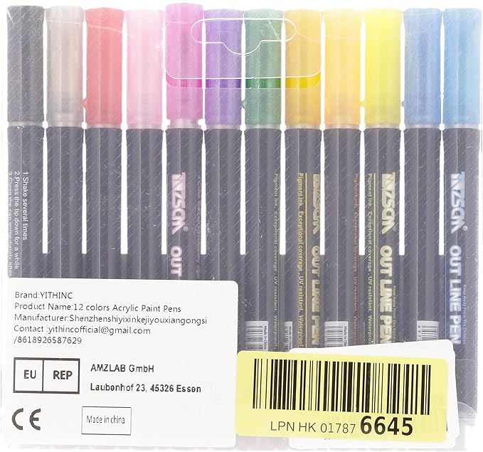 Outline Shimmer Markers, 12 Glitter Metallic Gel Pens for Tween Teen Girl Gifts Trendy Stuff, Halloween, Birthday Party, Cool Fun Art Crafts Supplies, Stocking Stuffers for Kids Girls Ages 8 10 12 14