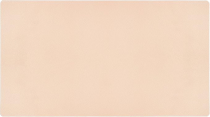 Nekmit Leather Desk Blotter Pad 36 x 20 Inches, Flat, Non-Slip, Waterproof, Apricot, Ideal for Office and Home and More
