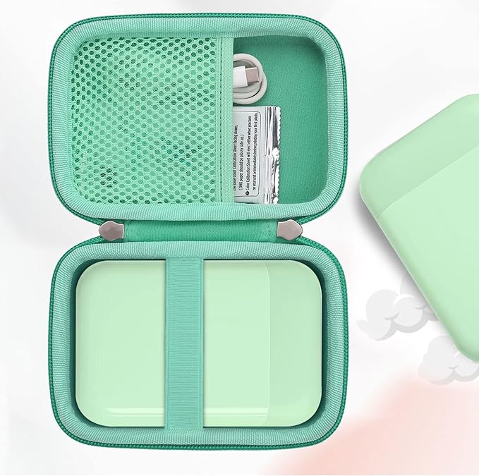 khanka Hard Travel Case Compatible with Liene 2x3” Photo Printer- Mini Instant Portable Photo Printer,Case Only (Green)