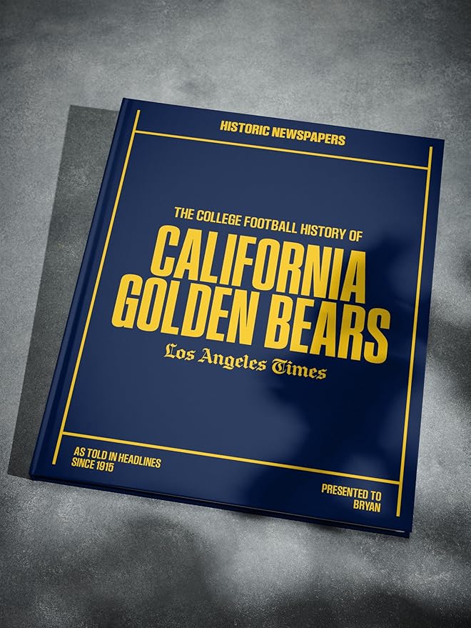 Signature gifts Personalized College Football Newspaper History Book, A3 Large Deluxe Hardcover - College Football Fan, Alumni, Students Keepsake Gift
