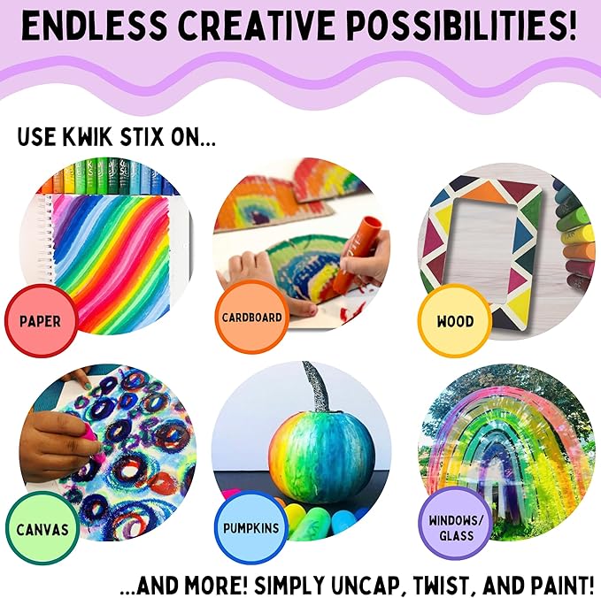 The Pencil Grip Tempera Paint, Art Set, Colors, 30 Count (Pack of 1), Assorted