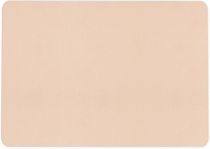 Nekmit Leather Desk Blotter Pad 17 x 12 Inches, Flat, Non-Slip, Waterproof, Apricot