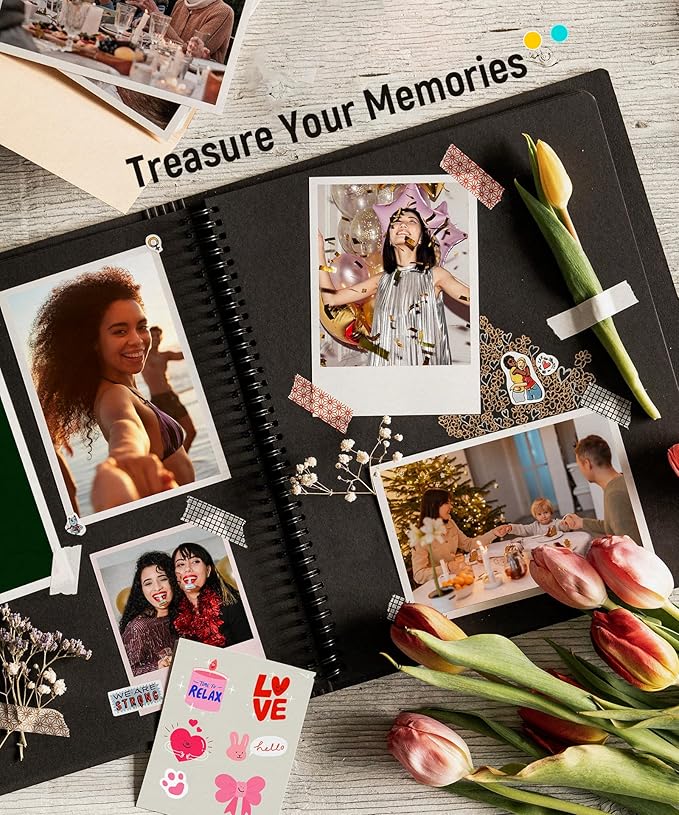 Liene M100 4x6'' Photo Printer Bundle (220 pcs +6 Ink Cartridges), Wi-Fi Picture Printer for iPhone, Android, Smartphone, Computer, Dye-Sublimation, Portable for Home Use