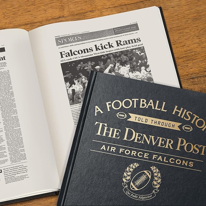 Signature gifts Personalized College Football Newspaper History Book, A3 Large Deluxe Hardcover - College Football Fan, Alumni, Students Keepsake Gift