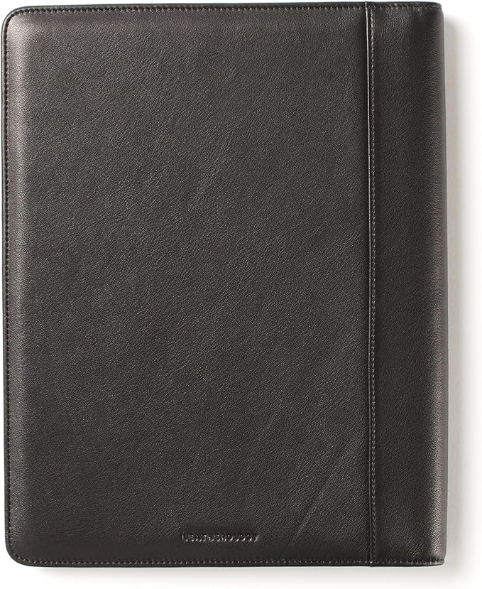 Leatherology Black Onyx Standard Padfolio with Pen Loop