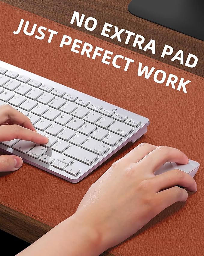 Leather Desk Pad Protector,Office Desk Mat,Large Mouse Pad, Non-Slip PU Leather Desk Blotter,Desk Pad,Waterproof Desk Writing Pad for Office and Home (Black,31.5" x 15.7")