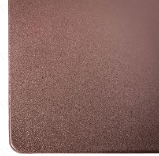 Dacasso 17" x 14" Brown Leatherette Luxury Conference Pad - Leather Desk Blotter for Writing - Boardroom Organization & Executive Table Decor