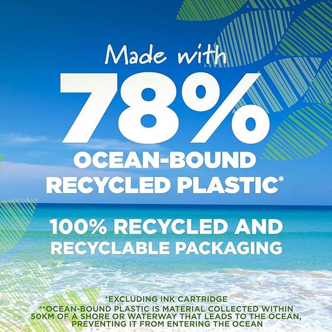 BIC Ecolutions Ocean-Bound Plastic Gel Pens, Medium Point (0.7 mm), 12-Count Pack, Retractable Assorted Ink Pens Made from 78% Ocean-Bound Recycled Plastic Excluding Ink Cartridge
