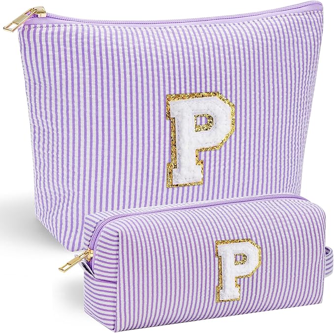 YOOLIFE 2 Small Make Up Bag - Travel Makeup Bag Makeup Pouch Makeup Bags for Women Cosmetic Pouch Cute Makeup Bag Makeup Bag Set Personalized Gifts Mom Gifts for Women Her 40th Birthday Gifts Women P