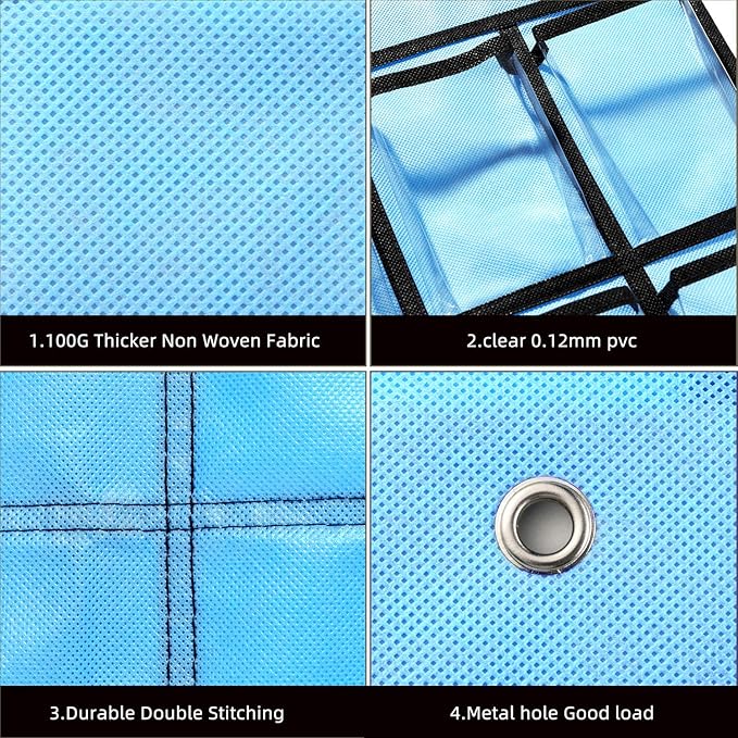 KEEPJOY Classroom Pocket Chart for Cellphone Calculator Holder, 30 Clear Pocket Charts for Classroom 33.5 x 24.5 inch Hanging cell phone Organizer Storage (Blue-30 pockets)