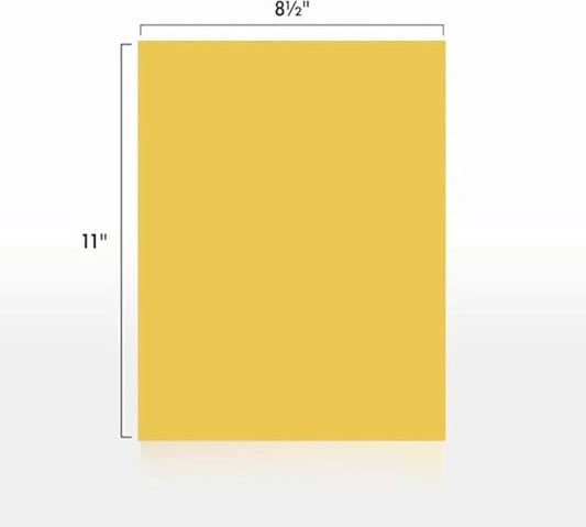 Colored Copy Paper, 20 LB (75 GSM) 8.5 X 11, 500 Sheets (Gold)