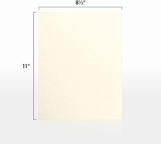 LUXPaper 8.5" x 11" Cardstock | Letter Size | Champagne Metallic | 105lb. Cover (192lb. Text) | 50 Qty.