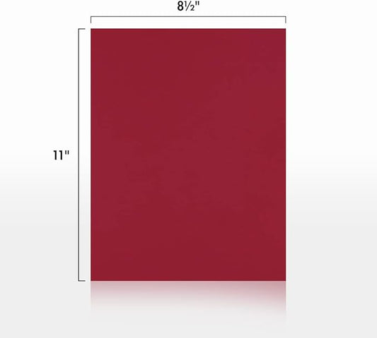 LUXPaper 8.5" x 11" Cardstock | Letter Size | Garnet Red | 100lb. Cover (183lb. Text) | 50 Qty