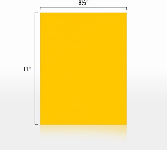 LUXPaper 8.5" x 11" Cardstock | Letter Size | Sunflower Yellow | 100lb. Cover (183lb. Text) | 50 Qty