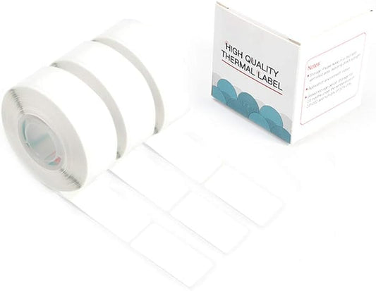 Phomemo D30 Label Tape, for D30 D35 Q30 Q30S Q31 Q32 Label Maker, Black on White Sticker Thermal Paper Self-Adhesive, 12 x 50mm (3/8 x 17/8) 130 Tapes/Roll, 3-Roll