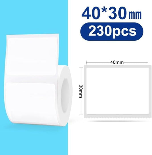 B1 B21 B3S Label Maker Tape, 3 Rolls Adapted Label Print Paper Mini Labels Sticker 1.57"x 1.18" (40x30mm) Standard Laminated Office Container Labeling Tape Replacement for B1 Label Maker (White)