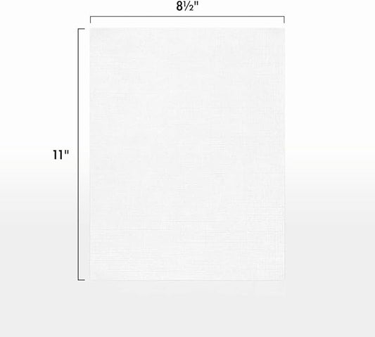 LUXPaper 8.5" x 11" Classic Linen Paper | Letter Size | Avon Brilliant White | 70lb. Text | 1,000 Qty